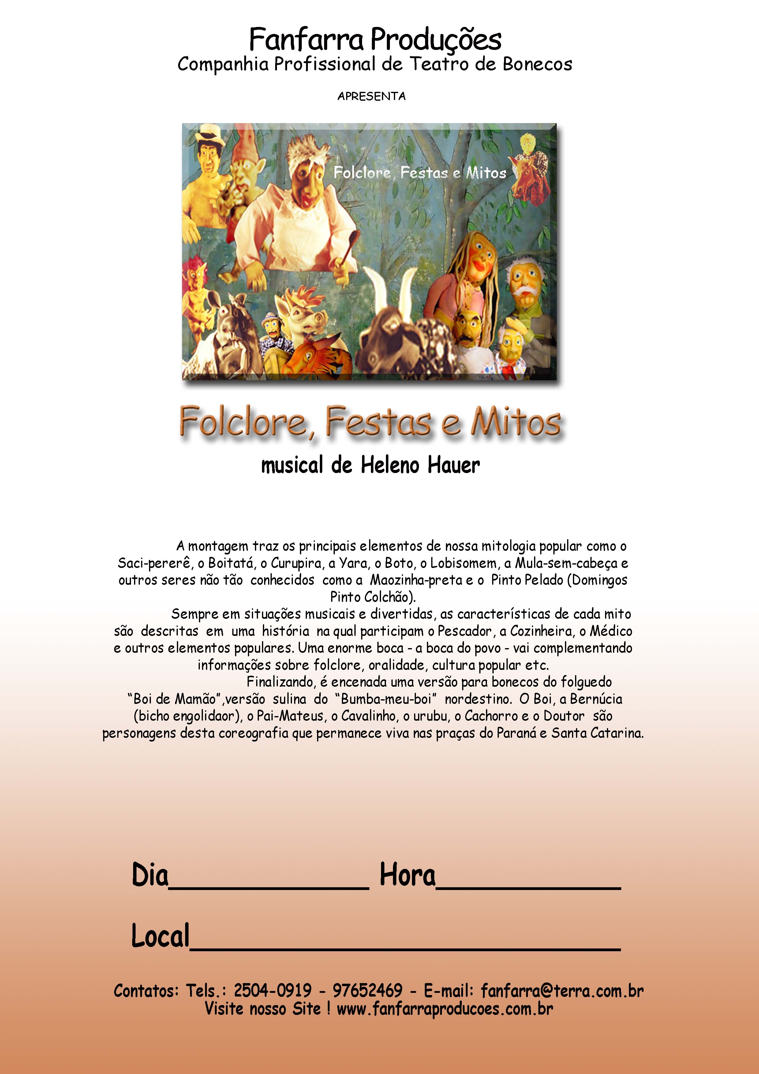 Cartaz - Folclore, Festas e Mitos